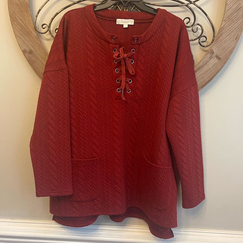 Suzanne Betro Weekend Cable Knit Pattern Heavy Tunic